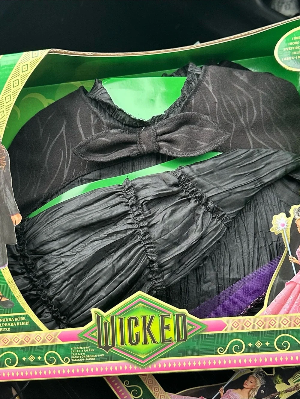 Wicked Kids Black Dress Costume by Universal studio six 4-6x